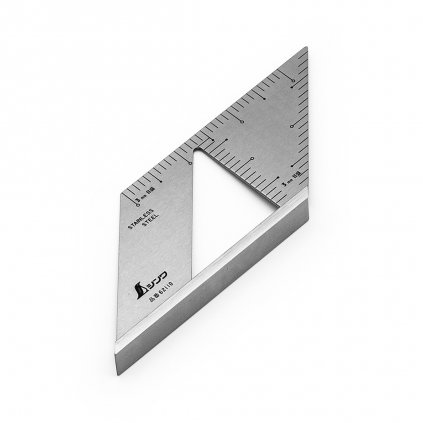 Steel square SHINWA 45° with stop and inner right angle