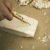 Japanese carving mini-chisel MIKISHO Power Grip with beveled blade - 1.5 mm