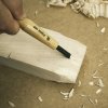 Japanese Carving Mini-Chisel MIKISHO Power Grip with Spoon Blade - 9 mm