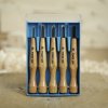 MIKISHO Power Grip Blue carving chisel set - 5 pieces