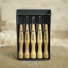 MIKISHO Power Grip Black Carving Chisel Set - 5 Pieces