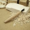 Japanese Carving Chisel SEIGEN Yasuki with Rounded Skew Blade - 12 mm