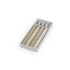 MARUICHI T-4 Mini Carving Chisel Set with Wooden Handle - 4 Pieces
