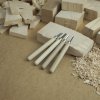 MARUICHI T-4 Mini Carving Chisel Set with Wooden Handle - 4 Pieces