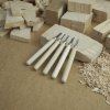 MARUICHI T-5 Mini Carving Chisel Set with Wooden Handle - 5 Pieces