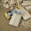 MARUICHI T-5 Set of Mini Carving Chisels with Wooden Handle - 5 Pieces