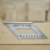 Japanese Aluminum Square SHINWA for 45° with Stop and Scale