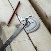 Japanese SHINWA Stainless Steel Protractor with Ruler - 150 mm