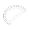 SHINWA Japanese Semi-Circular Protractor Made of Clear Acrylic 180° - Diameter 150 mm