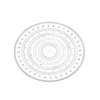 Japanese circular protractor DRAPAS made of clear acrylic 360° - diameter 150 mm