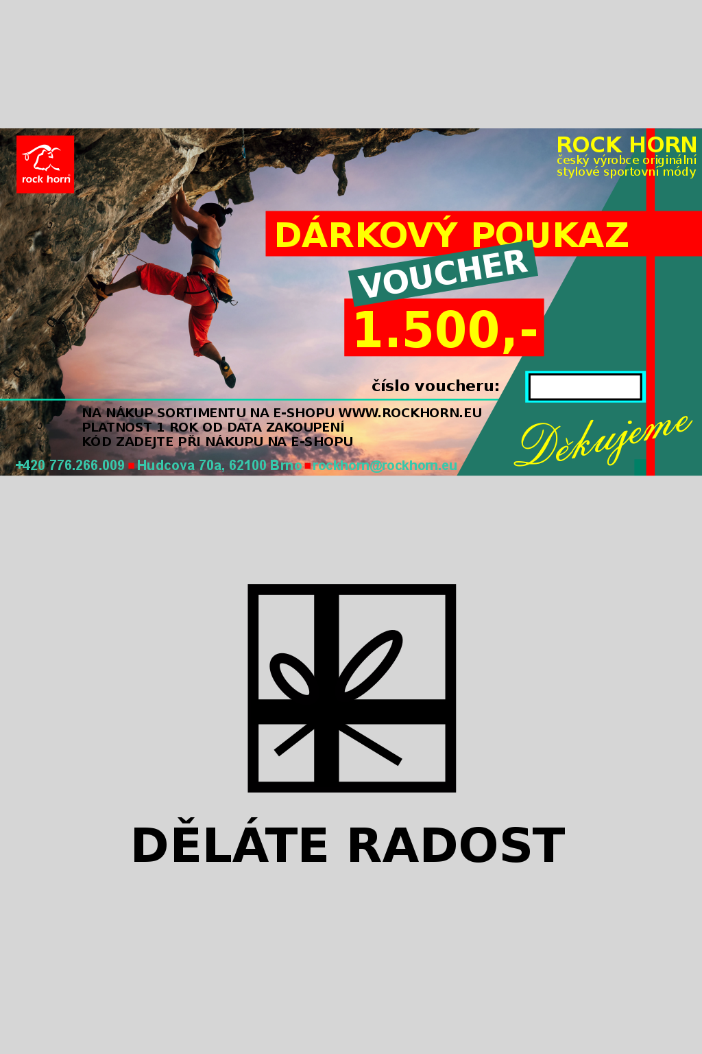 Dárkový poukaz 1500,-