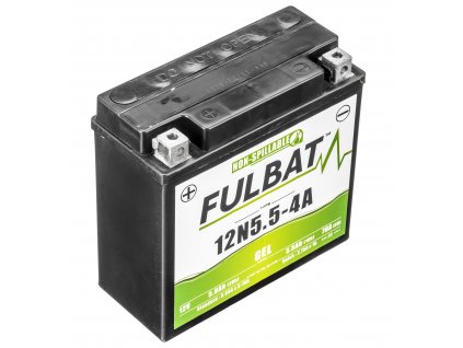 baterie 12V, 12N5.5-4A/4B GEL, 12V, 5.5Ah, 70A, bezúdržbová GEL technologie 135x60x130 FULBAT (aktivovaná ve výrobě)