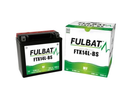 Baterie 12V, FTX14 l-BS, 12,6Ah, 200A, bezúdržbová MF AGM 150x87x145 FULBAT (vč. balení elektrolytu)