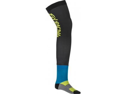 Ponožky dlouhé Knee Brace, FLY RACING - USA (hi-vis/černá/modrá, vel. S/M)