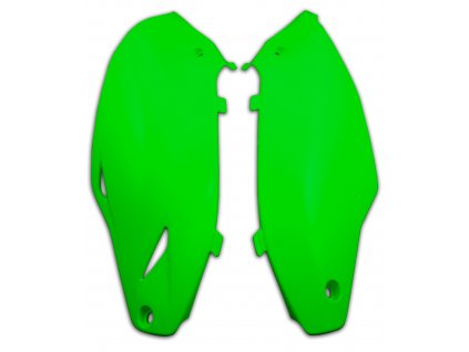 Boční číslové tabulky Kawasaki, RTECH (zelené, pár)