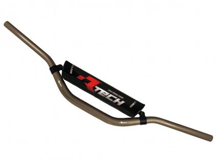 řídítka (Michael P.) s proměnlivým průřezem o průměru 28,6 - 22 mm s hrazdou a chráničem, RTECH (barva titan