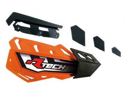 plasty krytů páček FLX / FLX ALU / FLX ATV, RTECH (oranžovo-černé, pár)