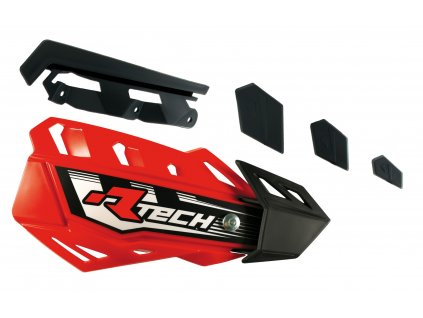 Plasty krytů páček FLX / FLX ALU / FLX ATV, RTECH (červeno-černé, pár)