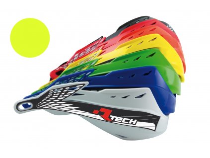 plasty krytů páček GLADIATOR ALU + EASY, RTECH (neon žluté, pár)