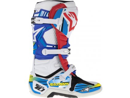 Sada polepů pro boty TECH 10 model 2014 až 2018, ALPINESTARS (modrá/světle modrá/žlutá)