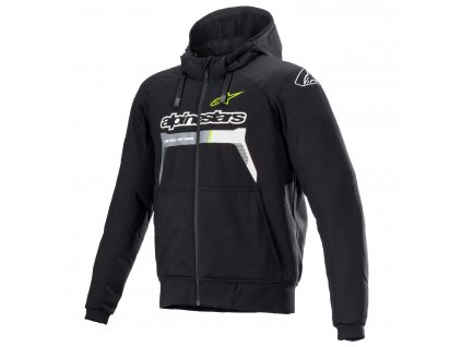 Bunda CHROME IGNITION HOODIE 2022, ALPINESTARS (černá/žlutá fluo/šedá/bílá)