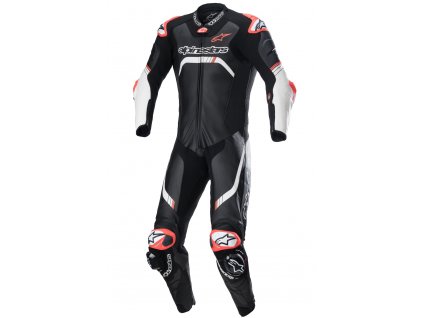 jednodílná kombinéza GP TECH 4, TECH-AIR kompatibilní, ALPINESTARS (černá/bílá/červená fluo) 2024