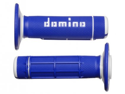 Gripy A020 (offroad) délka 118 mm, DOMINO (modro-bílé)