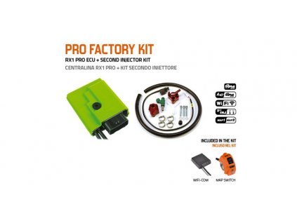 PRO FACTORY KIT řídící jednotky GP1 EVO BASIC s druhým vstřikovačem, GET (kit-ECU+WifiCOM+přepínač GPA+vstřikovač č.2)