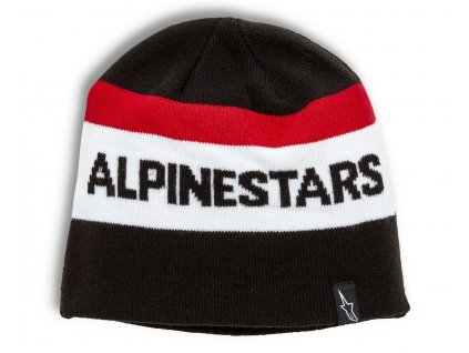 Čepice STAKE BEANIE, ALPINESTARS (černá/červená/bílá)