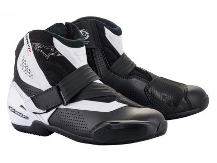 Boty SMX-1 R VENTED 2022, ALPINESTARS (černá/bílá, perforovaná obšívka)