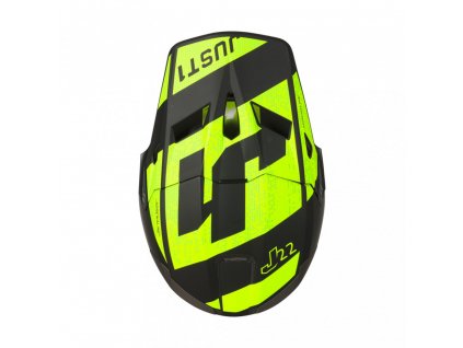 Moto přilba JUST1 J22 ADRENALINE carbon fluo žlutá