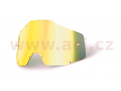 plexi Racecraft/Accuri/Strata, 100% - USA (zlaté chrom , Anti-fog) M152-124 100%