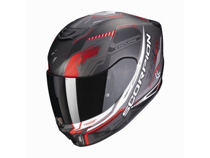 Moto přilba SCORPION EXO-391 HAUT matná černo/stříbrno/červená