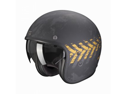 Moto přilba SCORPION BELFAST EVO NEVADA matná černo/zlatá