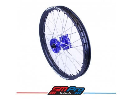 blue hub matte black rim motocross