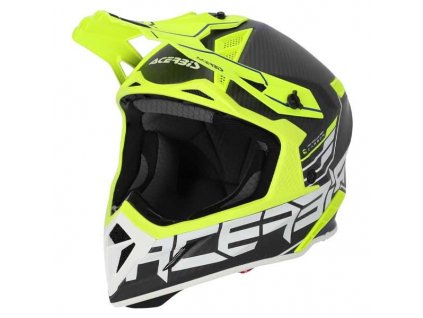 acerbis steel carbon 22 06 helmet black yellow fluo