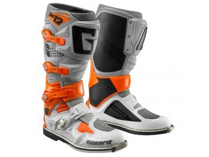 Motokrosové boty Gaerne SG-12 (2023) - bílá /oranžová/šedá