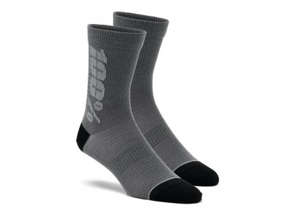 Ponožky RYTHYM Merino Wool, 100% - USA (černá/šedá)