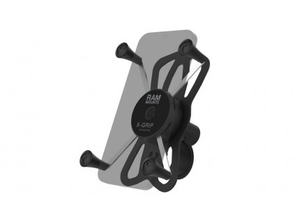 Kompletní sestava držáku pro velké telefony X-Grip se "Tough-Strap" stahovacím upínaním na řidítka, RAM Mounts