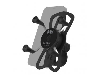 Kompletní sestava držáku pro malé telefony X-Grip se "Tough-Strap" stahovacím upínaním na řidítka, RAM Mounts