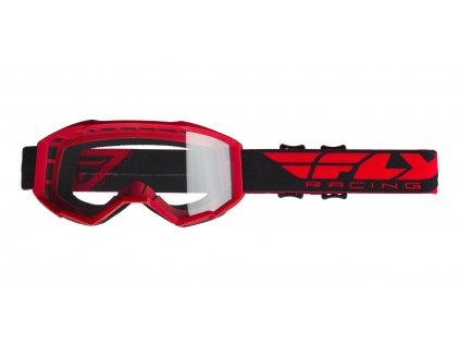 brýle FOCUS, FLY RACING - USA (červená, čiré plexi bez pinů)