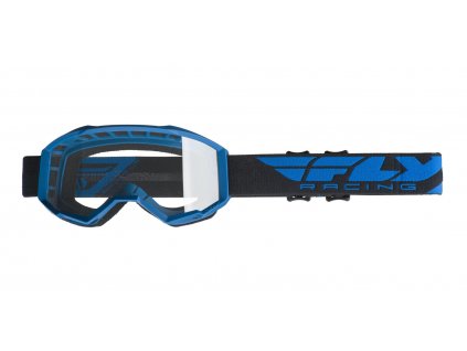 brýle FOCUS, FLY RACING - USA (modrá, čiré plexi bez pinů)