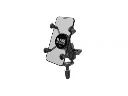 Kompletní sestava držáku X-Grip s uchycením do krku řízení motocyklu, RAM Mounts