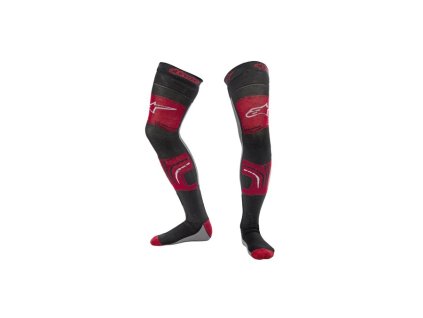 Ponožky pod ortézy KNEE BRACE 2021, ALPINESTARS (červená/šedá)