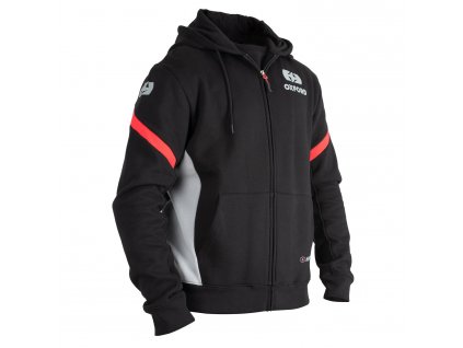 Mikina RACING, OXFORD (černá/šedá/červená)