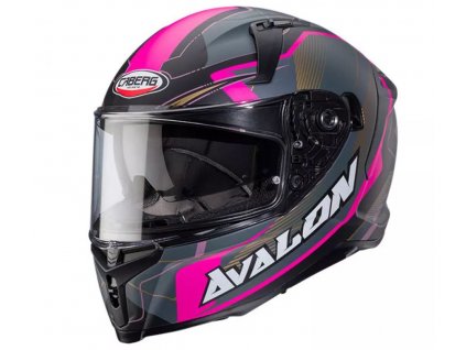 Helma na moto Caberg Avalon X Optic matt black/grey/fuchsia