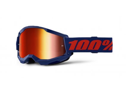 STRATA 2 NEW, brýle 100% modré, červené plexi