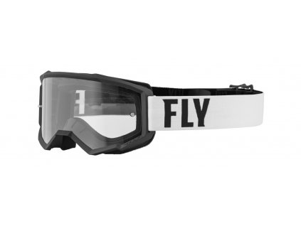 brýle FOCUS, FLY RACING - USA, (bílá/černá, plexi čiré)