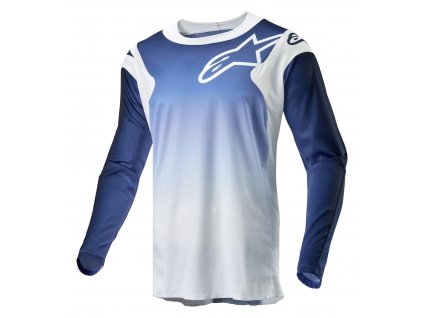 Dres RACER HOEN, ALPINESTARS (bílá/modrá) 2024