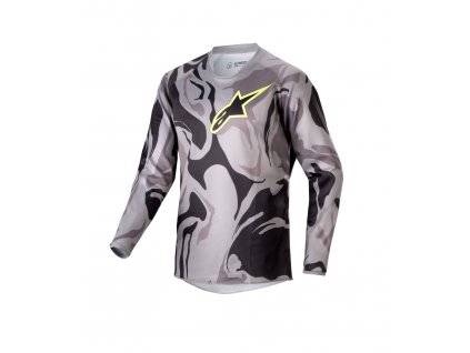 Dres RACER TACTICAL, ALPINESTARS, dětský (šedá camo/žlutá fluo/černá) 2024